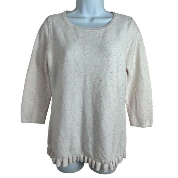 Talbots Pullover Sweater Speckled Sweater Sz Small Pastels 3/4 Sleeve New - Picture 8 of 8